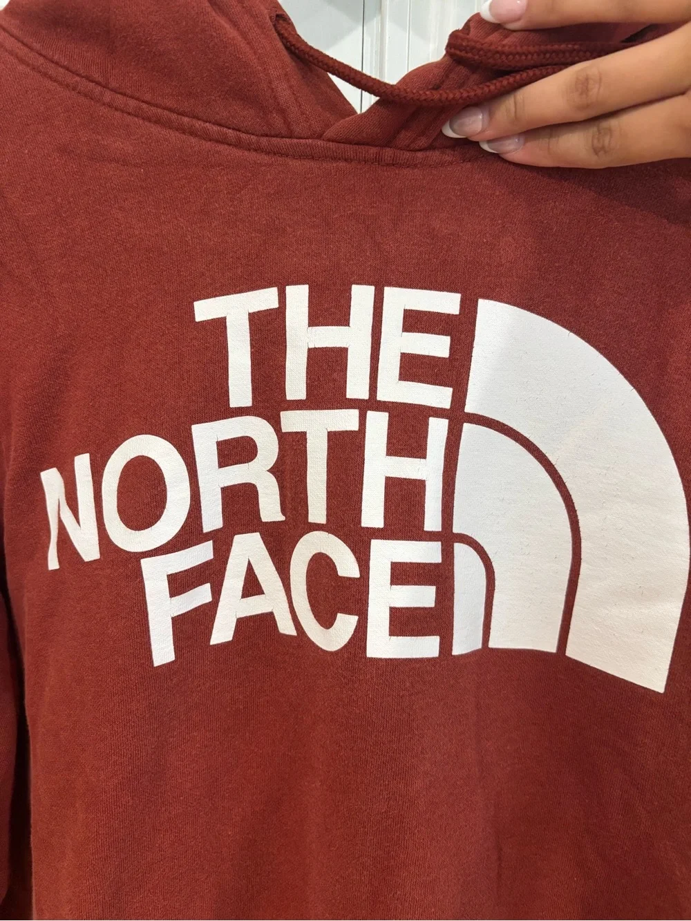 The North Face Men's Burnt Orange Red Hoodie